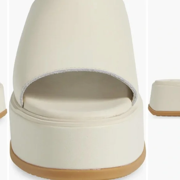 Sorel Women's Cream Platform Slide Sandals - Picture 4 of 4